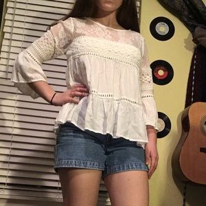 Skylar & Jade floral embroidered long sleeve